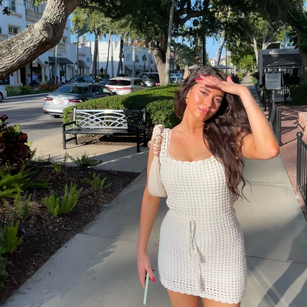 Isabelle Quinn Crochet Dress In White